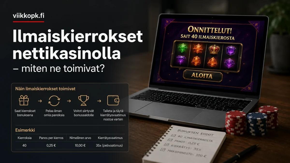 Ilmaiskierrokset nettikasinolla